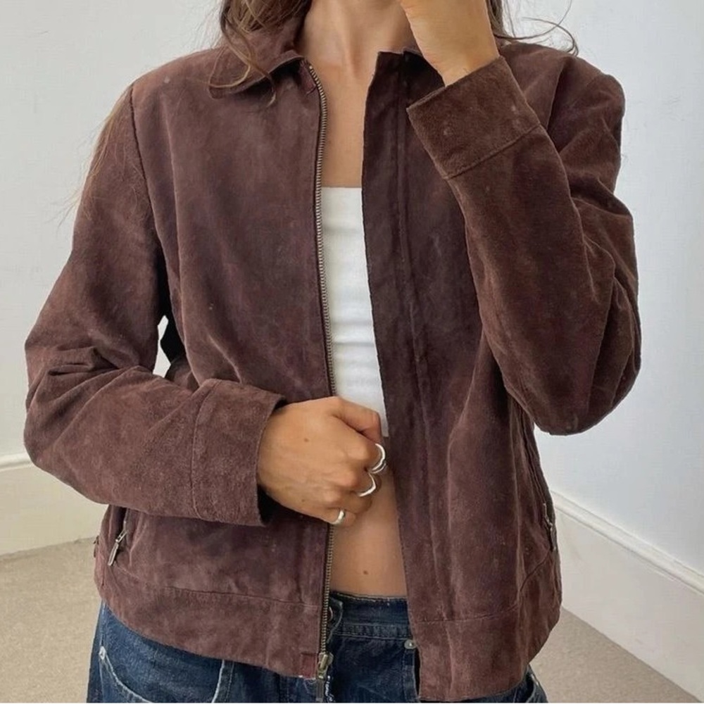 Women's Classic Brown Bomber Jacket Fashion❤️🎉🎉🎉🎉
